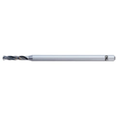1.7 mm Dia. × 3 mm Shank × 10.2 mm Flute Length × 53 mm OAL, 2xD, IchAda, 2 Flute, No, Solid Carbide Drill - Exact Industrial Supply