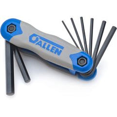 8 Pc. Dual Material Fold-up Metric Hex Key Set - Eagle Tool & Supply