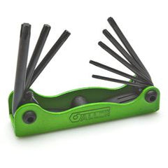 8 Pc. Metal Fold-up Torx Key Set Hi-VIS Green - Eagle Tool & Supply