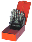 25 Pc. 1mm - 13mm by .5mm HSS Surface Treated Jobber Drill Set - Eagle Tool & Supply