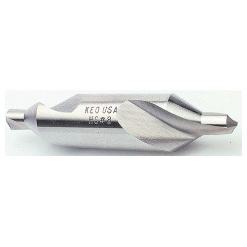 #6 × 3″ OAL 60 Degree HSS Plain Combined Drill and Countersink TiN