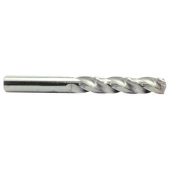 ‎#29 Dia. × 0.136″ Shank × 1-3/8″ Flute Length × 2-1/2″ OAL, 5xD, 150°, Bright, 3 Flute, External, Round Solid Carbide Drill - Exact Industrial Supply