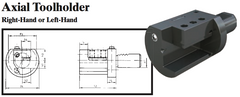 VDI Axial Toolholder (Right-Hand) - Part #: CNC86 35.4020R - Eagle Tool & Supply