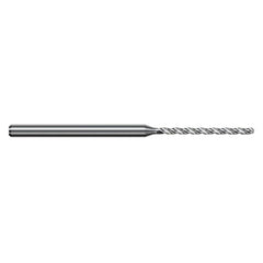 2.374 mm Dia. × 4 mm Shank × 16 mm Flute Length × 63 mm OAL, 5xD, 130°, TiB2, 3xD Flute, Round Solid Carbide Drill - Exact Industrial Supply