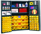 48 x 24 x 72'' (84 Bins Included) - Bin Storage Cabinet - Eagle Tool & Supply