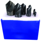 7 Pc. 100°-1/4; 3/8; 1/2; 5/8; 3/4; 1 HSS Uniflute Countersink Set - Eagle Tool & Supply