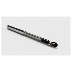 4mm Dia. - 5mm LOC - 57mm OAL 2 FL Ball Nose Carbide End Mill with 5mm Reach-Nano Coated - Eagle Tool & Supply