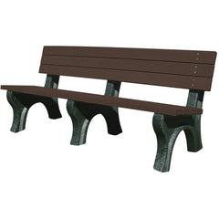 Bench Deluxe Backed 2672 Bk Leg Brown Seat - Exact Industrial Supply