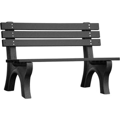 Bench Economy Backed 48 Bk Leg Black Seat - Exact Industrial Supply