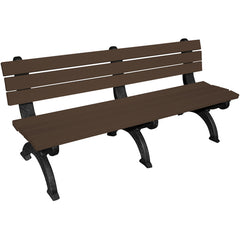 Bench Monarque Backed 72 Bk Leg Brown Seat