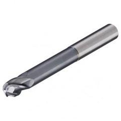 1/4" Dia. - 4" OAL - AlTiN-CBD-30°-Center Cut-Long Reach Ball Nose HP End Mill-4 FL - Eagle Tool & Supply