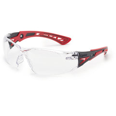 RUSH+ - Clear Lens - Black & Red Frame PC ASAF Platinum - Eagle Tool & Supply