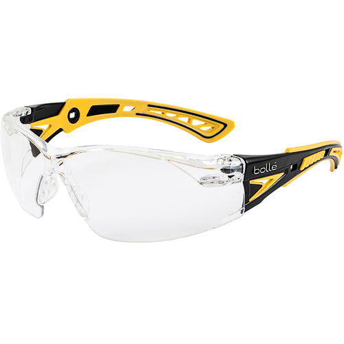 RUSH+ Small - Clear Lens - Yellow & Black Frame PC ASAF Platinum - Eagle Tool & Supply
