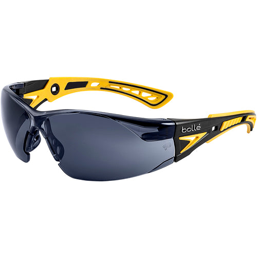 RUSH+ Small - Smoke Lens - Yellow & Black Frame PC ASAF Platinum - Eagle Tool & Supply
