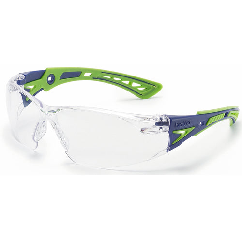 RUSH+ - CLR Lens - Blue & Green Frame PC ASAF Platinum - Eagle Tool & Supply