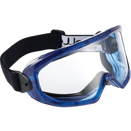 Super Blast Clear Vented Goggles-Clear Lens - Blue Frame - Eagle Tool & Supply
