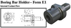VDI Boring Bar Holder - Form E1 (Internal Coolant Flow) - Part #: CNC86 51.6025 - Eagle Tool & Supply
