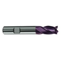 10mm Dia. x 66mm Overall Length 4-Flute Square End Solid Carbide SE End Mill-Weldon Shank-Center Cut-Firex - Eagle Tool & Supply