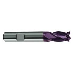 4mm Dia. x 54mm Overall Length 4-Flute Square End Solid Carbide SE End Mill-Weldon Shank-Center Cut-Firex - Eagle Tool & Supply