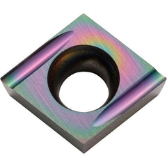 CCET 32505 U PDL010, 0.008″ Corner Radius, 5/32″ Thick, 3/8″ Inscribed Circle, C, 80 Degree Diamond, Turning Indexable Insert