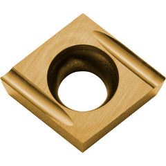 CCET 32502 U PV730, 0.004″ Corner Radius, 5/32″ Thick, 3/8″ Inscribed Circle, TiAlN/TiN, 80 Degree Diamond, Turning Indexable Insert