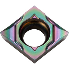 CCGT 21502 MP-CK PDL025, 0.0039″ Corner Radius, 3/32″ Thick, 1/4″ Inscribed Circle, C, Diamond, Turning Indexable Insert - Exact Industrial Supply