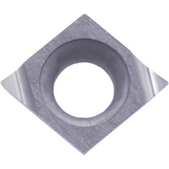 CCGT 11091 F PR1225, 1/64″ Corner Radius, 0.055″ Thick, 0.138″ Inscribed Circle, MEGACOAT, 80 Degree Diamond, Turning Indexable Insert