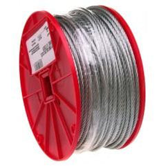3/32" 7X7 CABLE GALVANIZED WIRE 500 - Eagle Tool & Supply