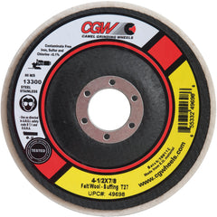 4 1/2″ × 7/8″ Type 27 Felt / Cotton Buffing Flap Disc - Eagle Tool & Supply