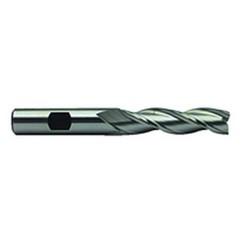 3/4 Dia. x 5-1/4 Overall Length 3-Flute Square End High Speed Steel SE End Mill-Round Shank-Center Cut-Uncoated - Eagle Tool & Supply