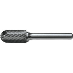 SC-5L6 Standard Cut Solid Carbide Bur-Cylindrical with Ball Nose - Exact Industrial Supply