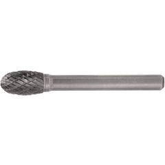 SF-5L6 Double Cut Solid Carbide Bur-Egg Shape - Exact Industrial Supply