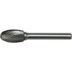SE-3L6 Standard Cut Solid Carbide Bur-Egg Shape - Exact Industrial Supply