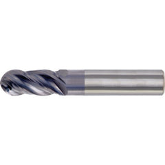 ‎1″ Dia. × 1″ Shank × 2-1/4″ DOC × 5″ OAL, Carbide TiAlN, Spiral , 4 Flute, CW Helix, Round, Ballnose End Mill