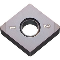 CNGA 432 MET KBN525, 1/32″ Corner Radius, 3/16″ Thick, 1/2″ Inscribed Circle, Diamond, Turning Indexable Insert - Exact Industrial Supply