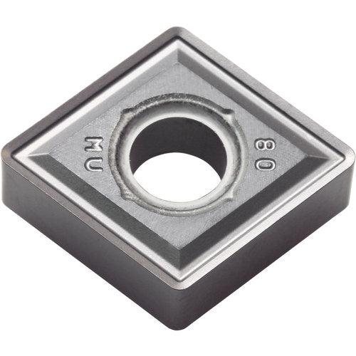 CNMG 432 MU PR015S, 1/32″ Corner Radius, 3/16″ Thick, 1/2″ Inscribed Circle, MEGACOAT HARD, Diamond, Turning Indexable Insert - Exact Industrial Supply
