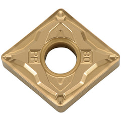 CNMG 432 PP PV7025, 1/32″ Corner Radius, 3/16″ Thick, 1/2″ Inscribed Circle, TiCN (MEGACOAT), Diamond, Turning Indexable Insert - Exact Industrial Supply