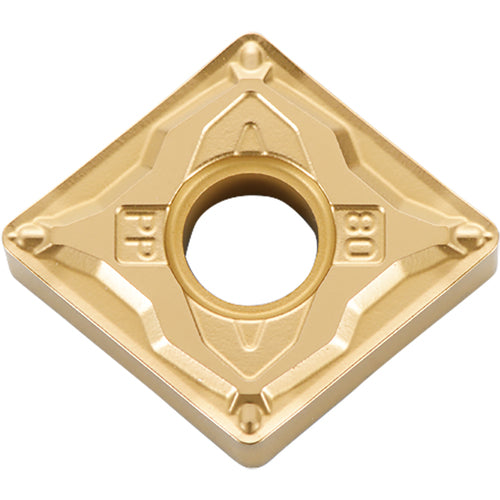 CNMG 431 PP PV730, 1/64″ Corner Radius, 3/16″ Thick, 1/2″ Inscribed Circle, TiAlN/TiN, 80 Degree Diamond, Turning Indexable Insert