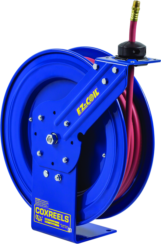 #EZ-P-LP-450 For 1/2" x 50' Hose Safety Series Spring Rewind Hose Reel - Eagle Tool & Supply