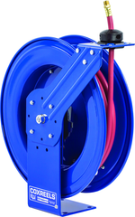 #SH-N-375 For 3/8" x 75' Hose Low Pressure Spring Rewind Hose Reel with Super Hub w/ Hose - Eagle Tool & Supply