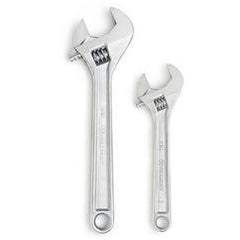 2PC 8"&12" CHROME ADJ WRENCH SET - Eagle Tool & Supply