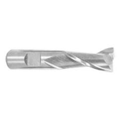 1-3/8 Dia. x 4-1/8 Overall Length 2-Flute Square End High Speed Steel SE End Mill-Round Shank-Center Cut-Uncoated - Eagle Tool & Supply