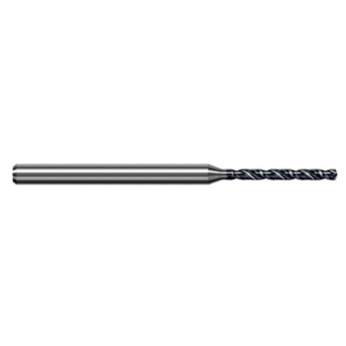 3 mm Dia. × 4 mm Shank × 14.5 mm Flute Length × 50 mm OAL, 3xD, 140°, AlTiN, 2xD Flute, Round Solid Carbide Drill - Exact Industrial Supply