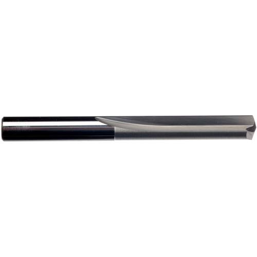 6 mm Dia. × 6 mm Shank × 28 mm Flute Length × 66 mm OAL, 2xD Flute, External Coolant, Plain Solid Carbide Drill - Exact Industrial Supply