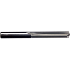 9 mm Dia. × 9 mm Shank × 40 mm Flute Length × 84 mm OAL, 2xD Flute, External Coolant, Plain Solid Carbide Drill - Exact Industrial Supply