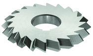 6 x 1-1/4 x 1-1/4 - HSS - 90 Degree - Double Angle Milling Cutter - 28T - TiAlN Coated - Eagle Tool & Supply