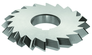6 x 1-1/4 x 1-1/4 - HSS - 60 Degree - Double Angle Milling Cutter - 28T - TiN Coated - Eagle Tool & Supply