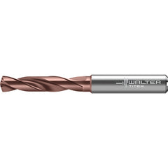 8 mm Dia. × 8 mm Shank × 41 mm Flute Length × 79 mm OAL, 3xD, 140 Degrees, Axial Inclined Exit, DIN 6535 HA, Cylindrical Solid Carbide Drill DC175 WJ30RZ