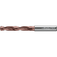 15 mm Dia. × 16 mm Shank × 83 mm Flute Length × 133 mm OAL, 5xD, 140 Degrees, Axial Inclined Exit, DIN 6535 HA, Cylindrical Solid Carbide Drill DC175 WJ30RZ