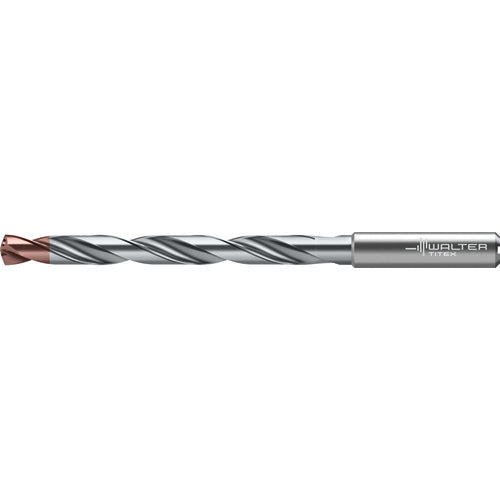 10 mm Dia. × 10 mm Shank × 95 mm Flute Length × 139 mm OAL, 8xD, 140 Degrees, Axial Inclined Exit, DIN 6535 HA, Cylindrical Solid Carbide Drill DC175 WJ30RY
